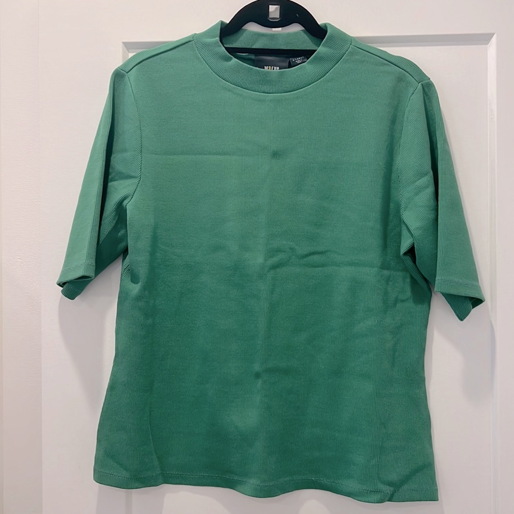 NWT Maeve by Anthropologie green mock neck top XL